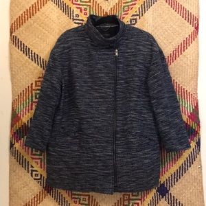 Banana Republic Assymetric Zipper coat sz M